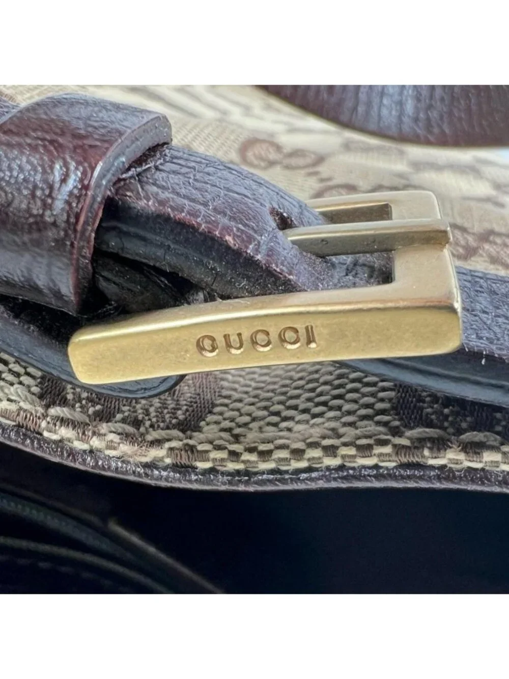 Gucci Handbag GG Canvas Brown Gold - Picture 9 of 15